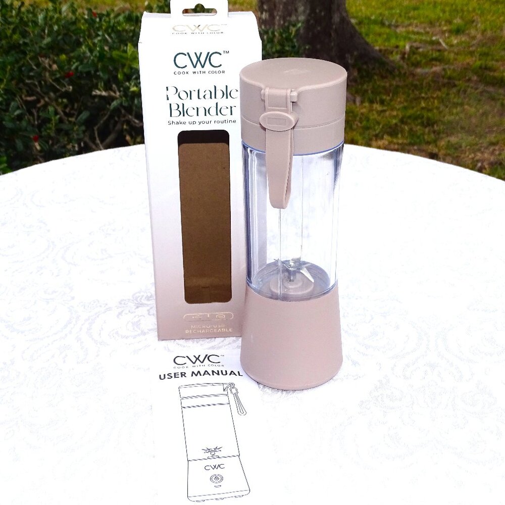 CWC Portable Blender 12oz Beige New - Picture 3 of 8